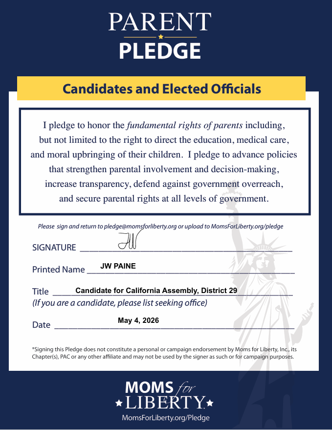 JW Paine pledge