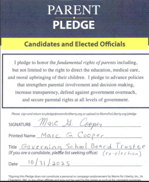 Marc Cooper pledge