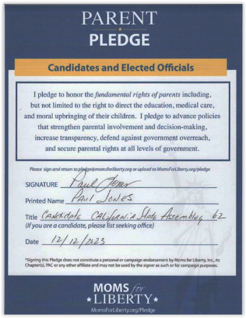 Paul Jones pledge