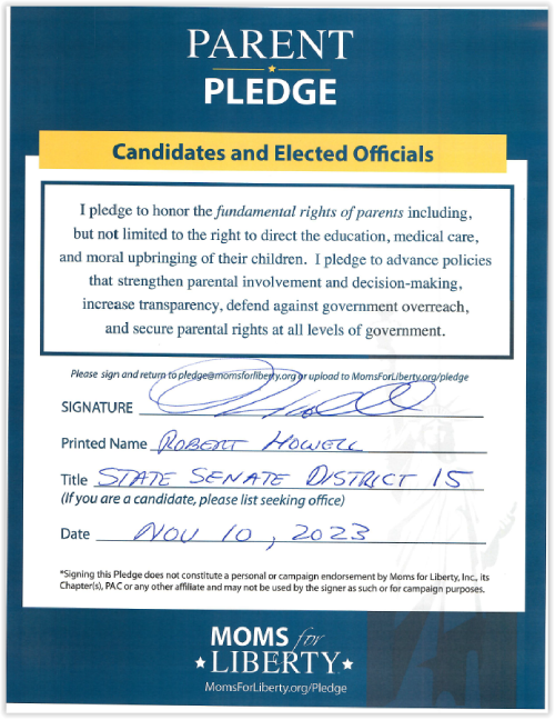 Robert Howell pledge