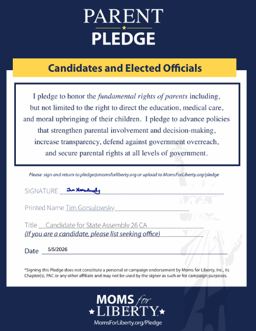 Tim Gorsulowsky pledge